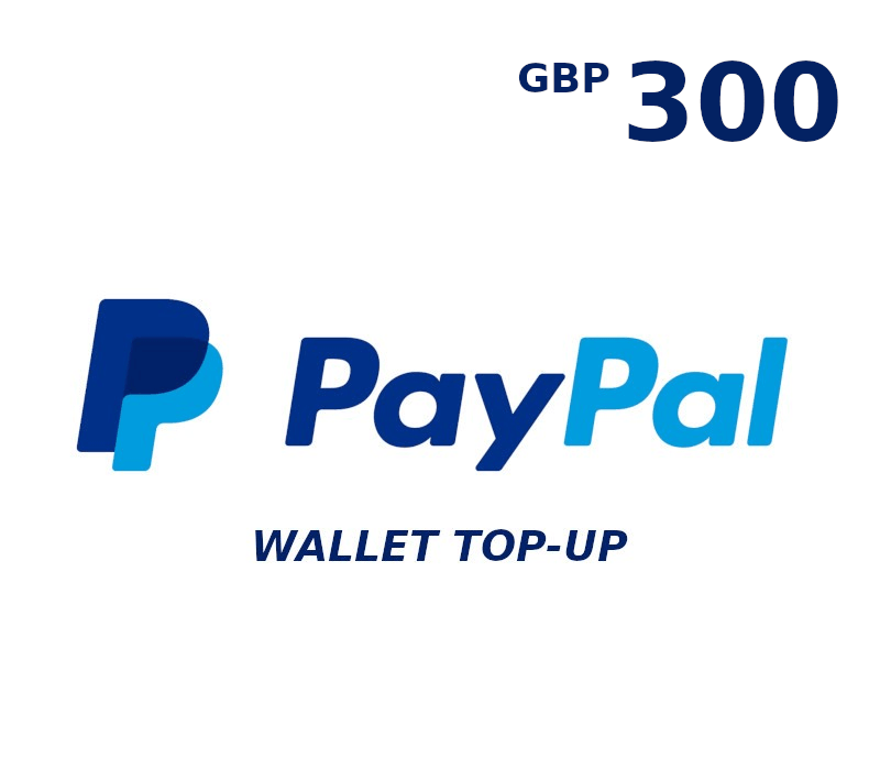 PayPal Wallet 300 GBP Top Up UK