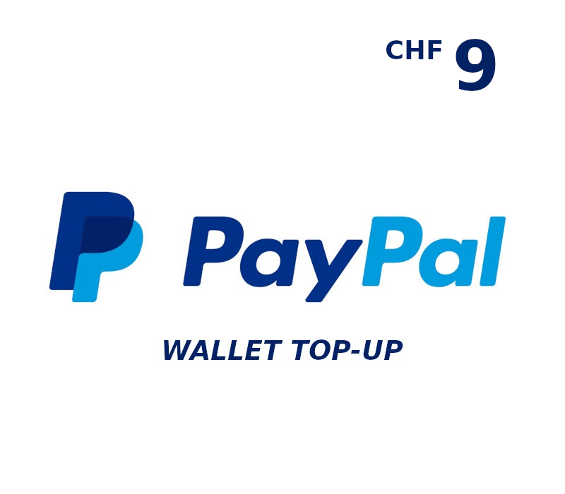 PayPal Wallet CHF 9 Top Up
