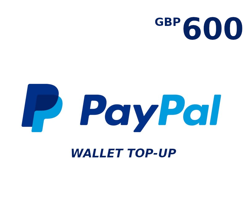 PayPal Wallet 600 GBP Top Up
