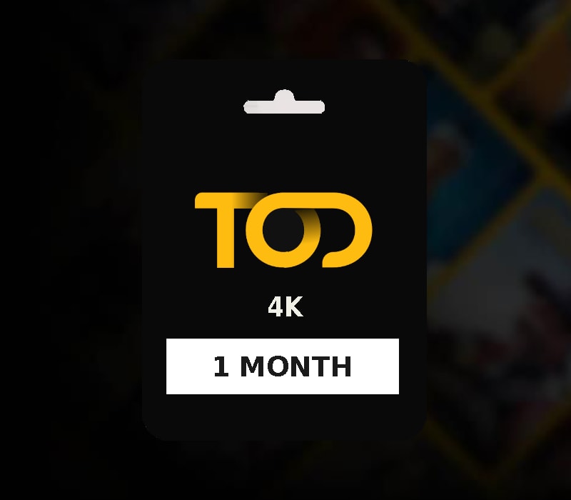 TOD TV 4K 1 Month Subscription Key AE