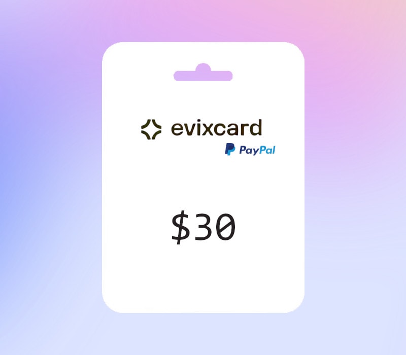 EvixCard PayPal USD 30 Gift Card