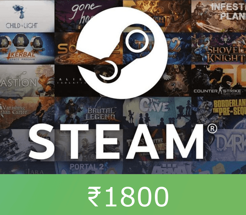 Steam Gift Card ₹1800 INR Global Activation Code
