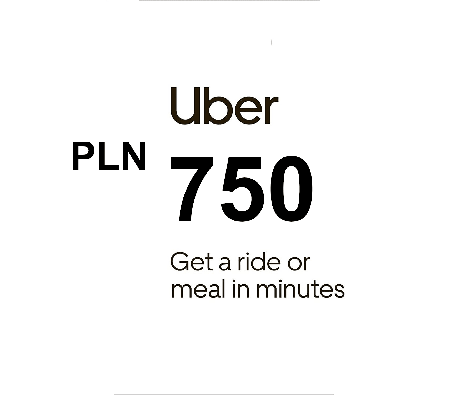 Uber PLN 750 Gift Card PL